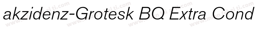 akzidenz-Grotesk BQ Extra Conda字体转换